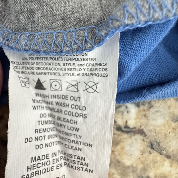 Detroit Lions Shirt Mens Large Blue Gray NFL Football Long Sleeve Team Apparel - Picture 6 of 6